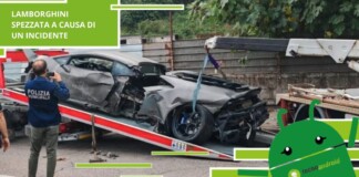 Lamborghini - auto spezzata in due a causa di un incidente, ecco come sta il conducente
