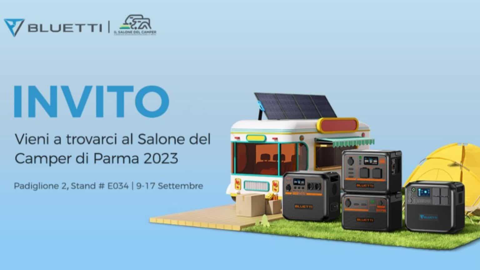 Bluetti sarà al Salone del Camper di Parma con tutte le power station