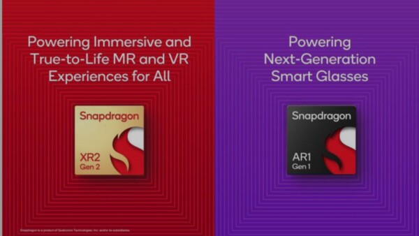 Qualcomm, ufficiali Snapdragon XR2 Gen 2 e Snapdragon AR1 Gen 1