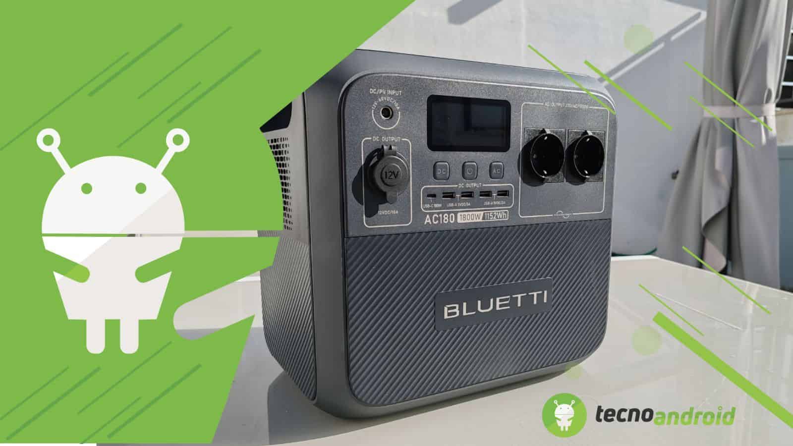Bluetti AC180: la stazione di ricarica da 1.152Wh in grado di caricare anche un’auto elettrica
