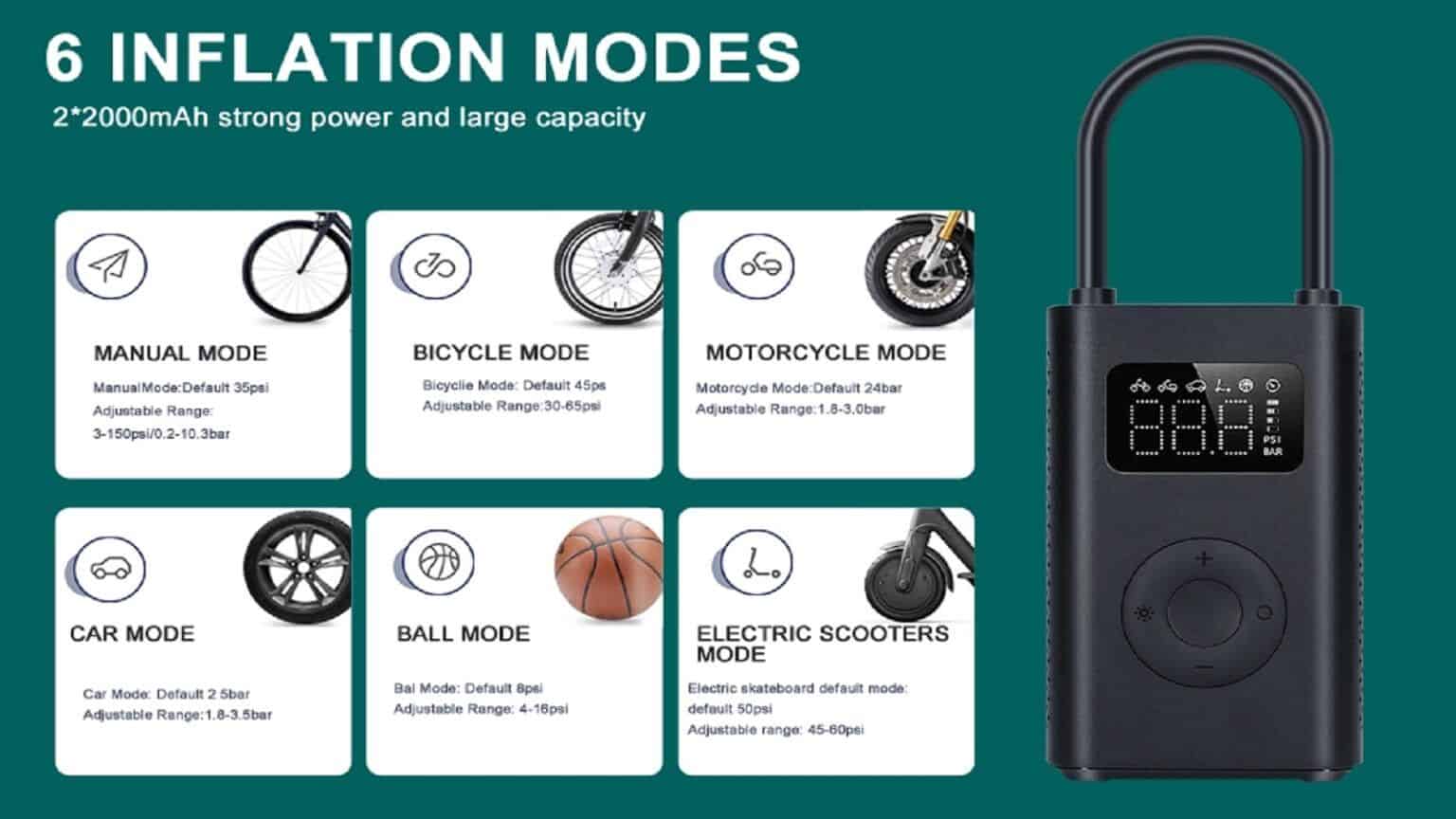 Xiaomi Mijia Compressore Aria Portatile 2