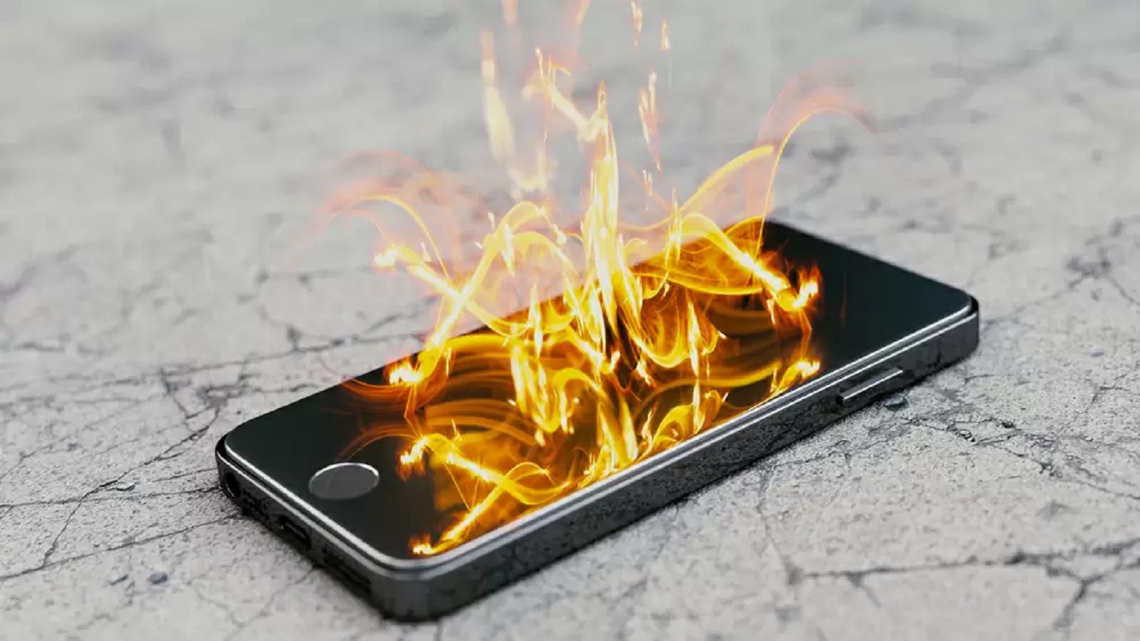 smartphone, esplosione, fuoco