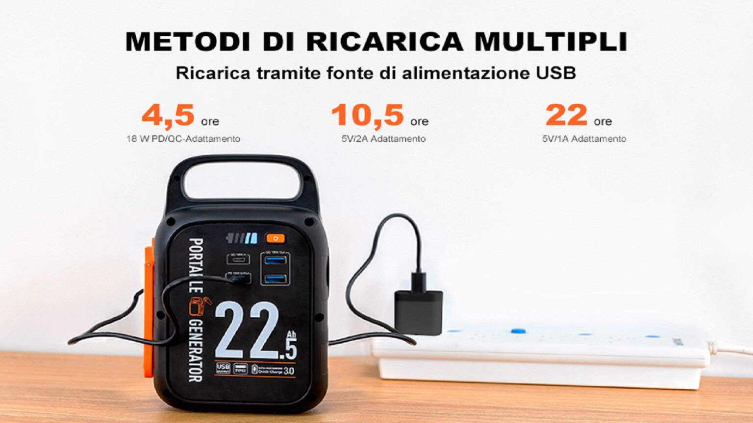 CAPTOK Manovella Powerbank 22500 mAh