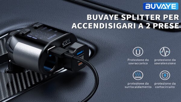 Sdoppiatore Accendisigari, BUVAYE 240W