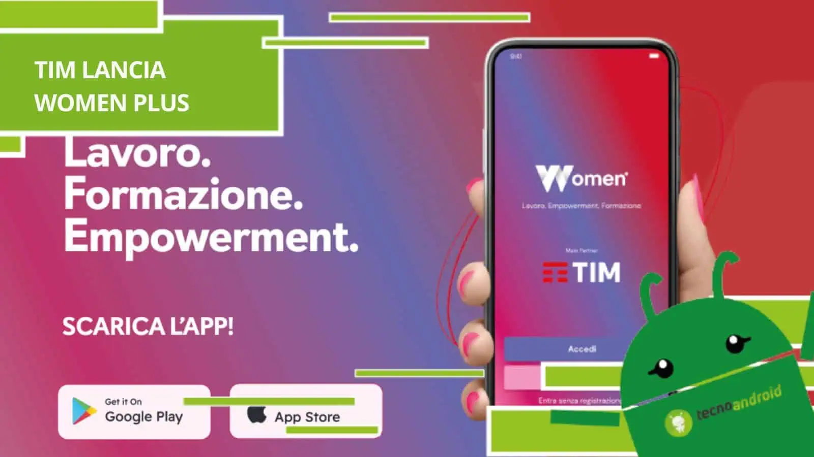 Women Plus, TIM propone l'app per l'emancipazione economica delle donne
