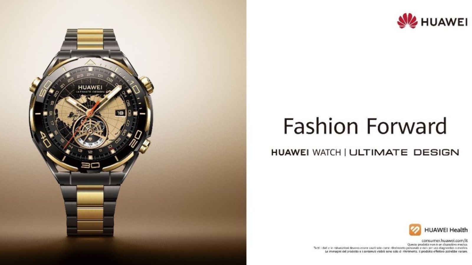 Huawei Watch Ultimate Design, lo smartwatch in oro 18 carati