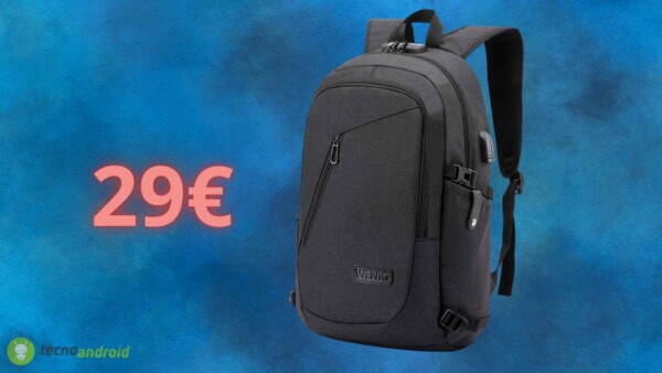 Zaino antifurto per PC con power bank in OFFERTA a meno di 30€