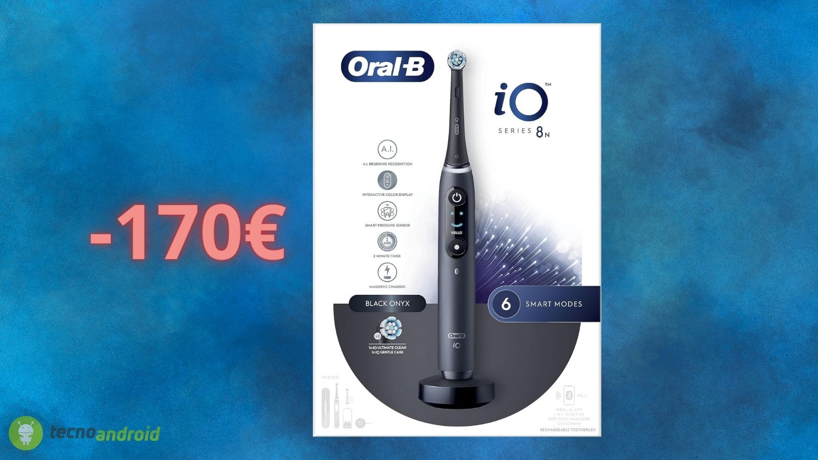 Oral-B iO 8N, spazzolino elettrico in OFFERTA SHOCK con 170 euro di sconto