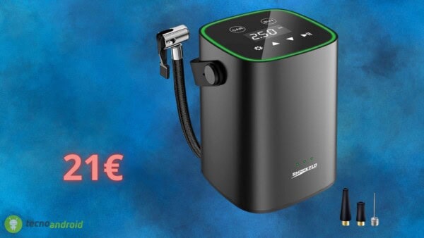 Compressore portatile per bici, auto e palloni: costa solo 21€ su Amazon