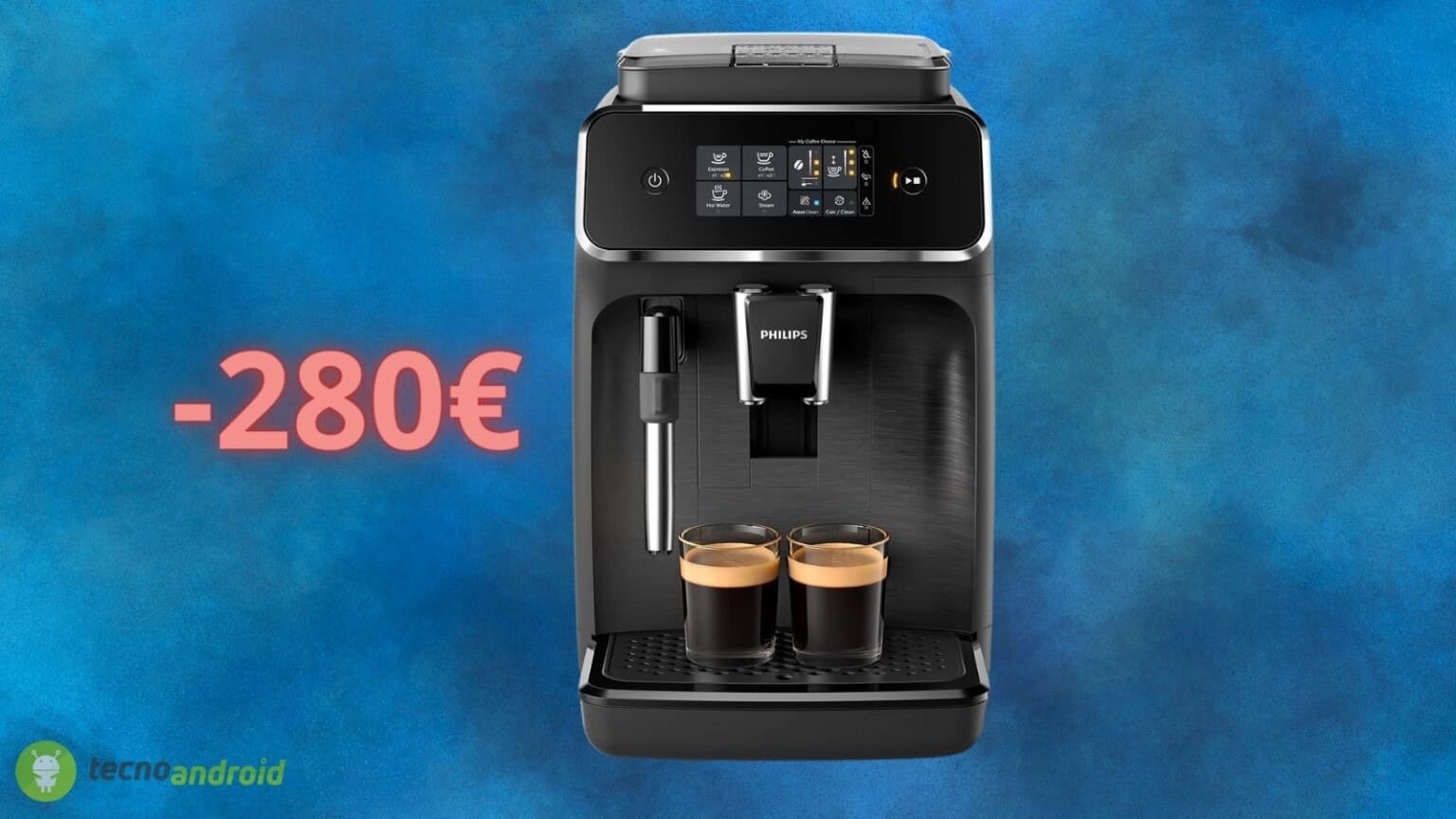 Philips, macchina da caffè automatica scontata di 280 euro su AMAZON