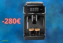 Philips, macchina da caffè automatica scontata di 280 euro su AMAZON