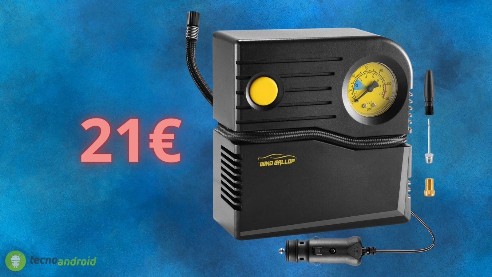 Compressore portatile AUTO a 21€: prezzo RIDICOLO su Amazon