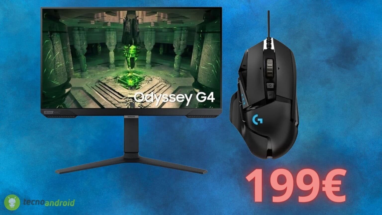 Monitor SAMSUNG + Mouse LOGITECH scontati del 46% su AMAZON