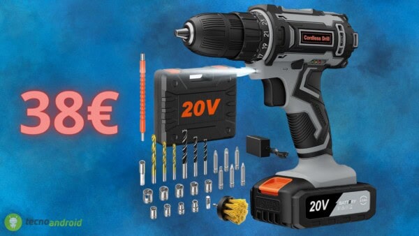 Trapano avvitatore a 38€ su Amazon: in REGALO gratis accessori e valigetta