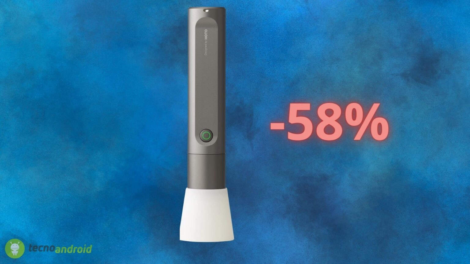 Torcia LED ricaricabile con sconto del 58% su Amazon