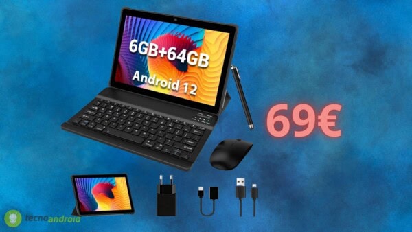Tablet Android da 10 pollici: costa solo 68€ su Amazon
