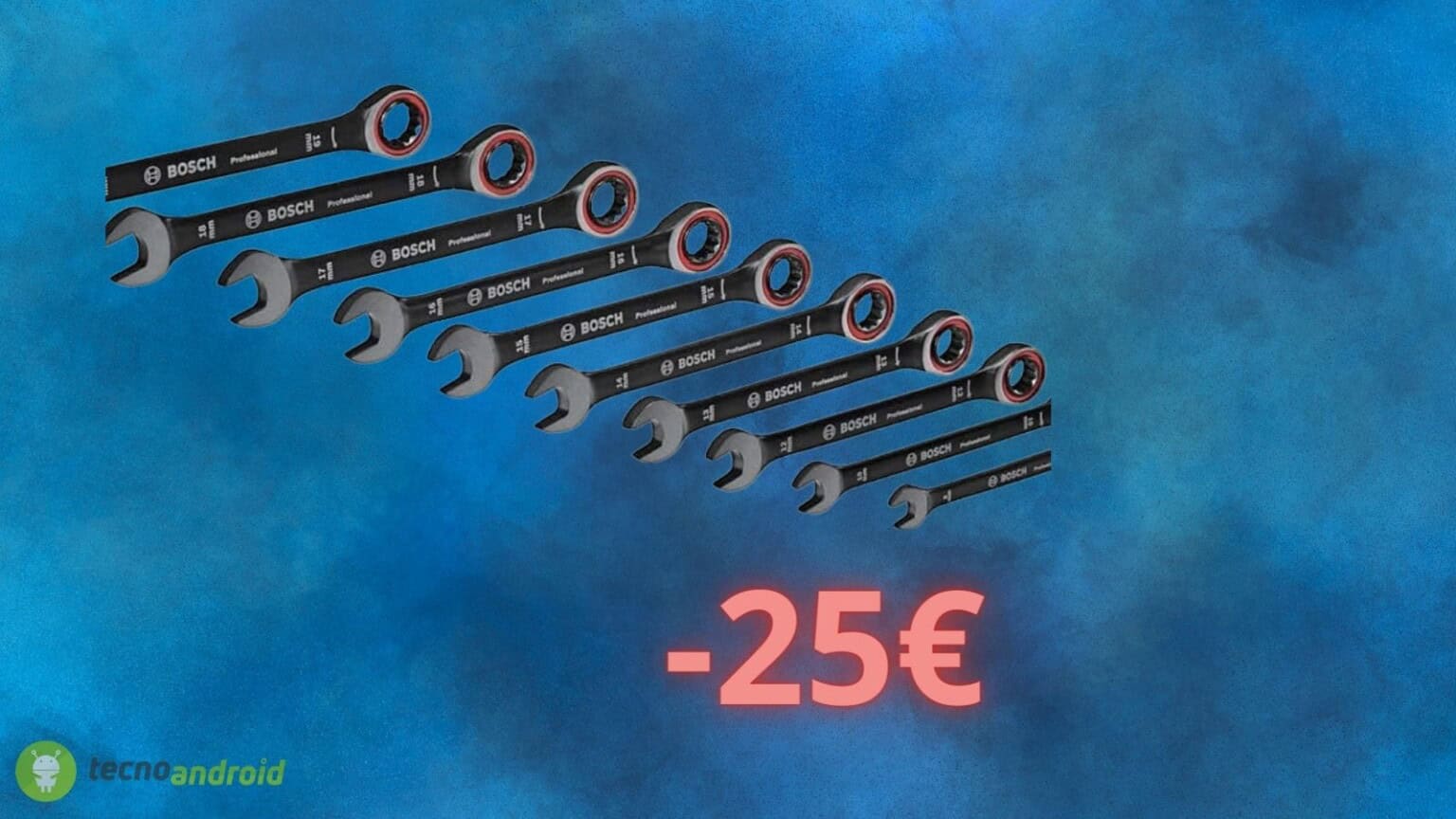 BOSCH, set di chiavi inglese con 25€ di sconto per il Black Friday