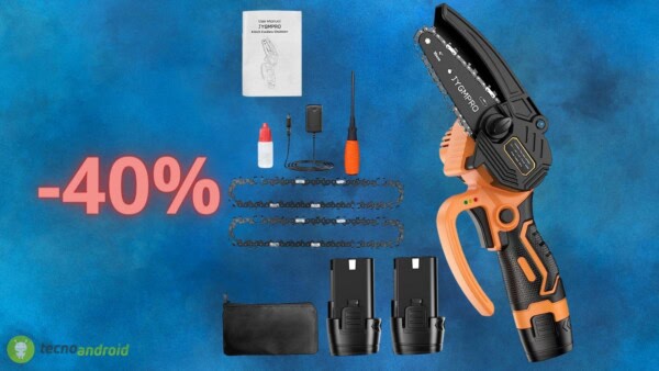 Motosega a batteria con COUPON del 40% su Amazon