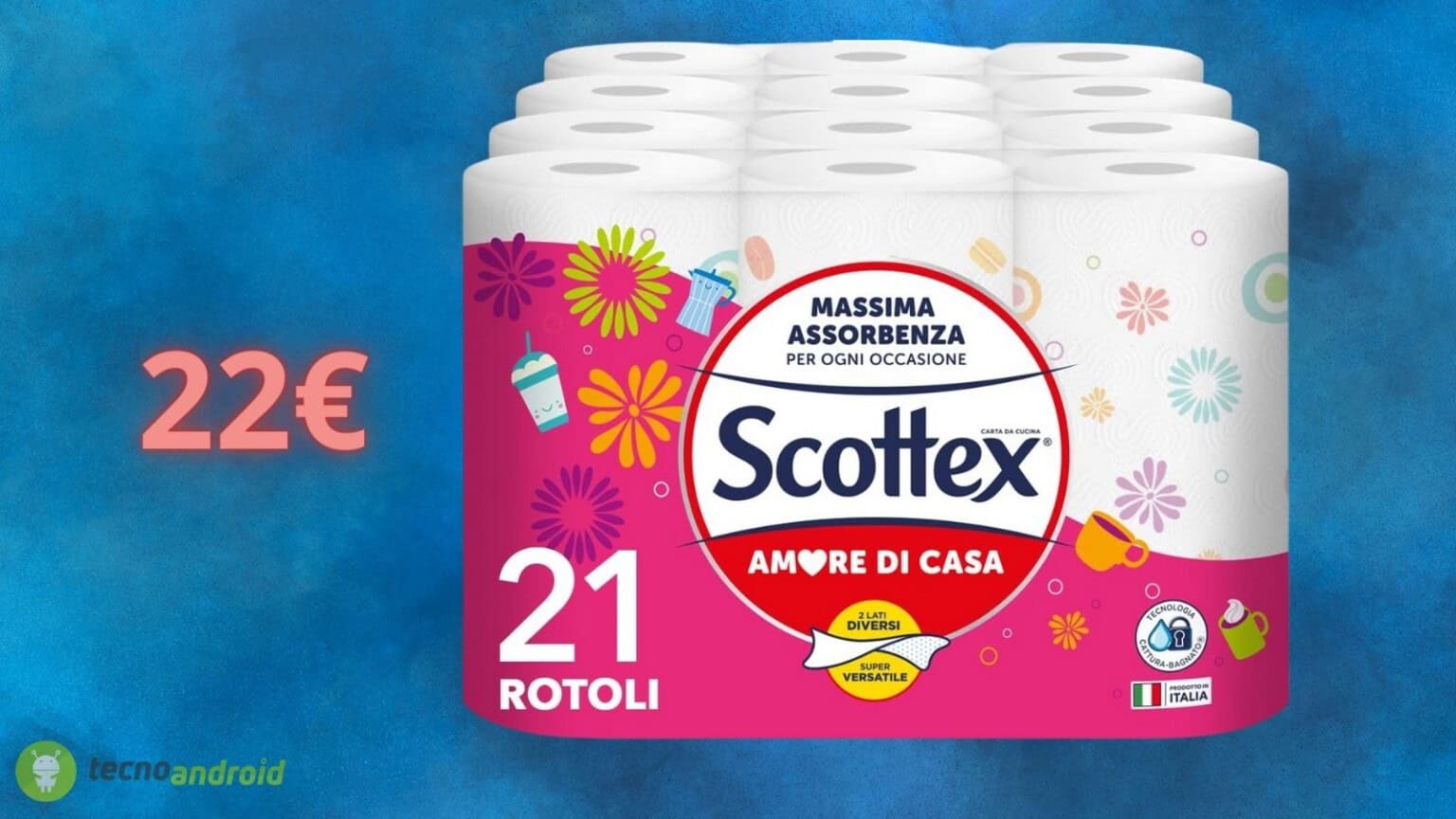 Scottex quasi GRATIS su Amazon: 21 rotoli di carta da cucina SCONTATI