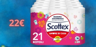 Scottex quasi GRATIS su Amazon: 21 rotoli di carta da cucina SCONTATI