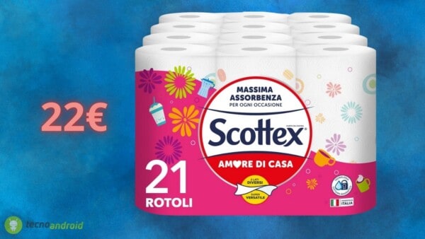 Scottex quasi GRATIS su Amazon: 21 rotoli di carta da cucina SCONTATI