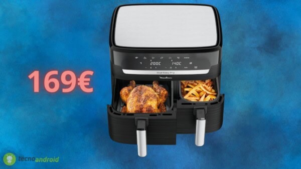 Moulinex, la friggitrice ad aria con doppio cestello a prezzo BOMBA