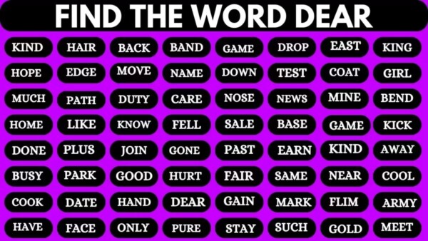 gioco trova la parola Dear