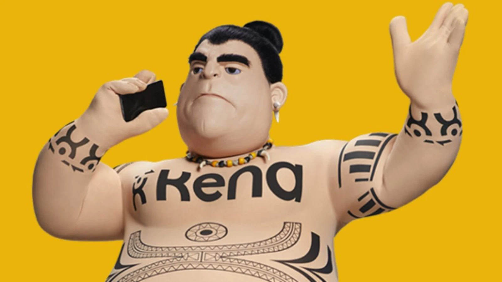 Kena, il simpatico guerriero polinesiano mascotte di Kena Mobile