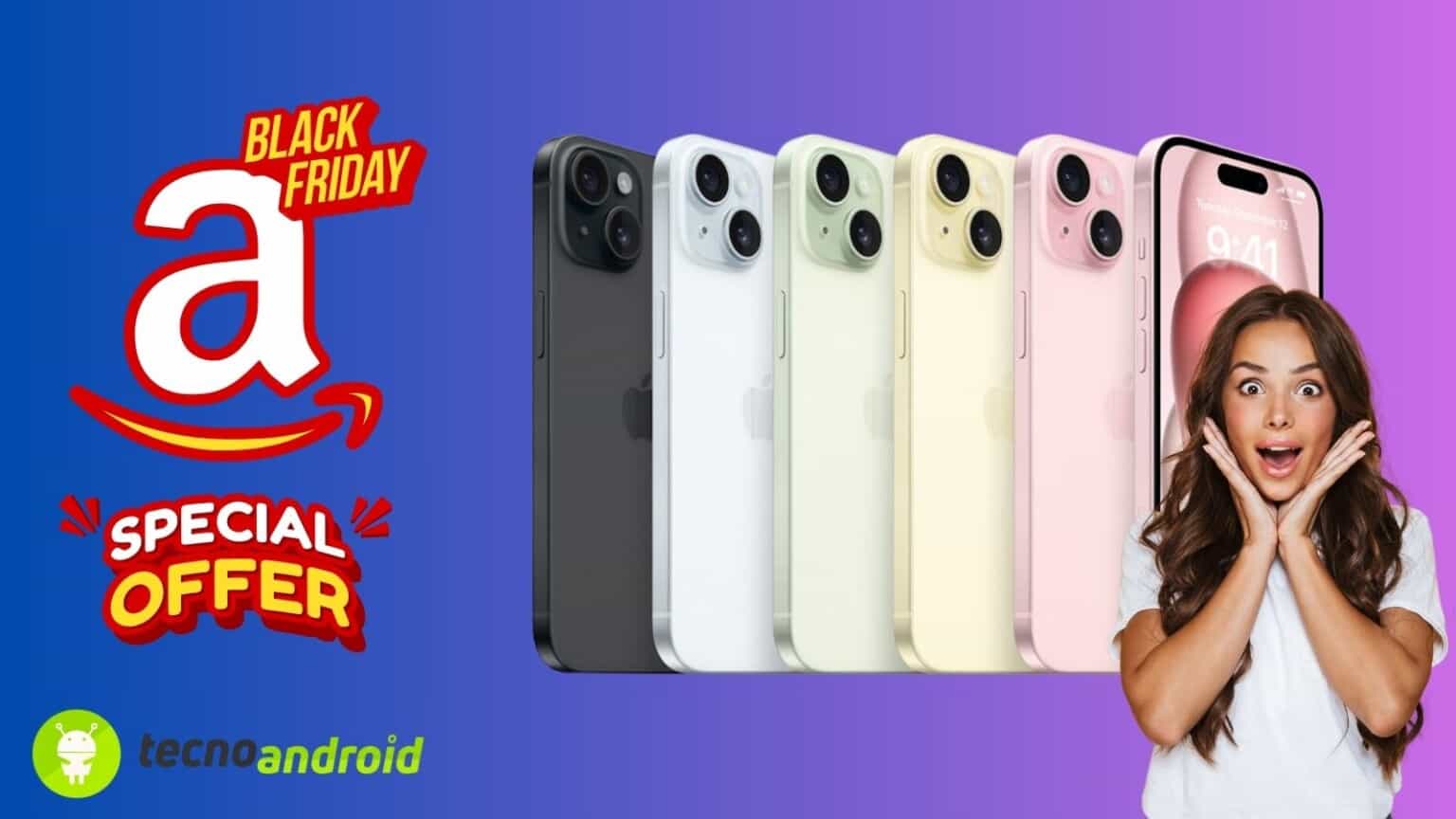 iphone 14 e 15 sconto offerta amazon black friday
