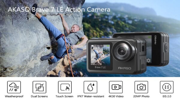 AKASO Brave 7 LE Action Cam 4K 30FPS 20MP WiFi
