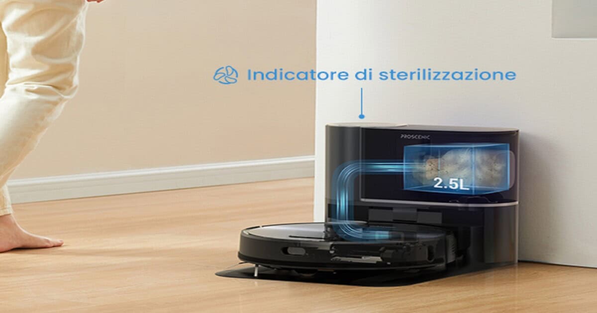 proscenic Proscenic M9 Robot Aspirapolvere Lavapavimenti