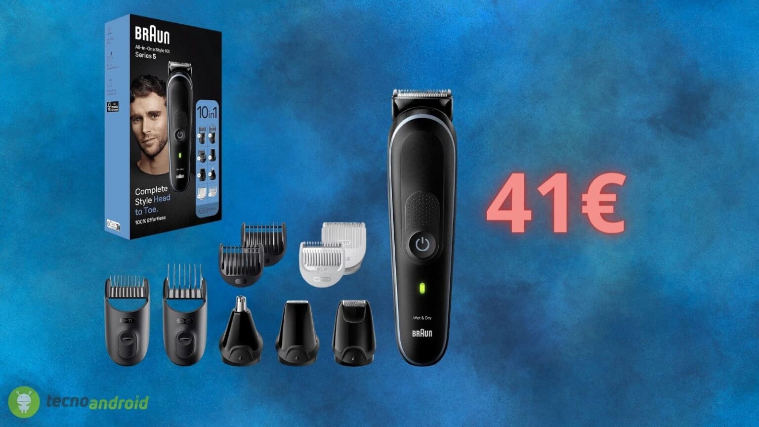BRAUN, il rasoio elettrico per barba e capelli è SCONTATISSIMO su AMAZON