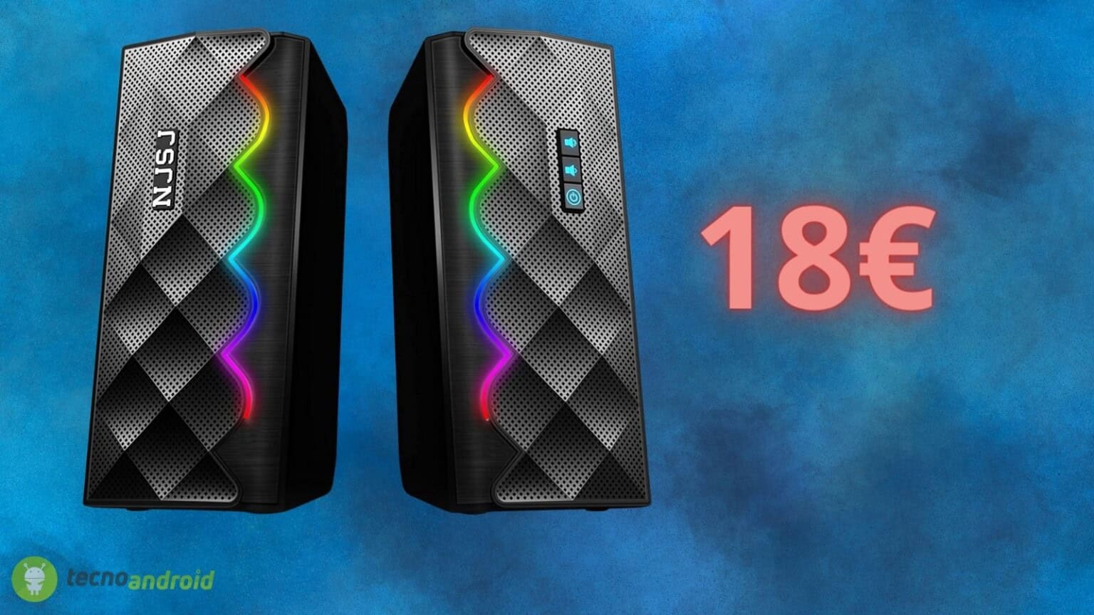 Altoparlanti PC con illuminazione RGB: in offerta a soli 18€ su AMAZON