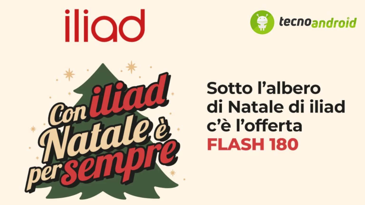 Iliad offerta natale, ritorno flash 180