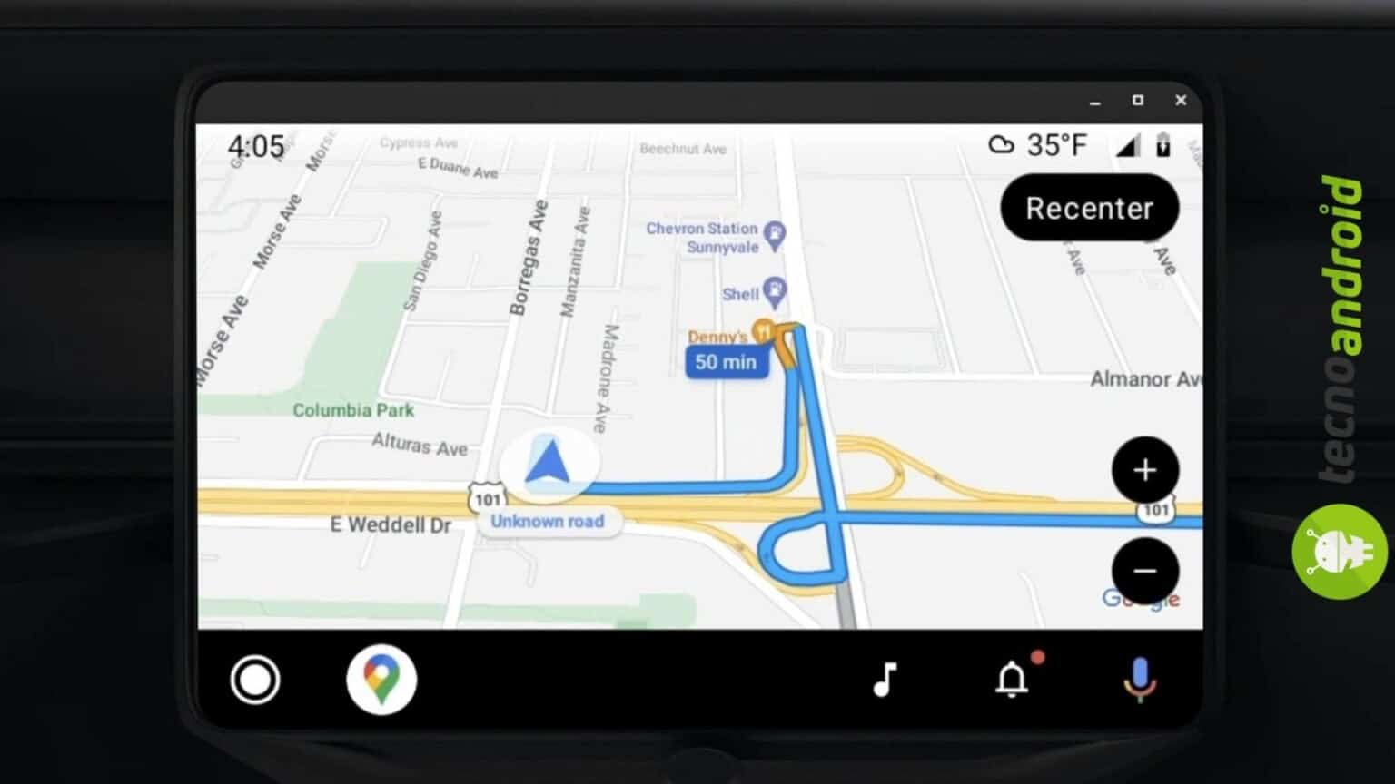 andoid auto parcheggiare con google maps