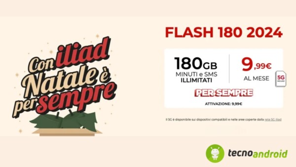 Iliad Flash 180 2024 da 9,99 euro si rinnova fino all’11 gennaio