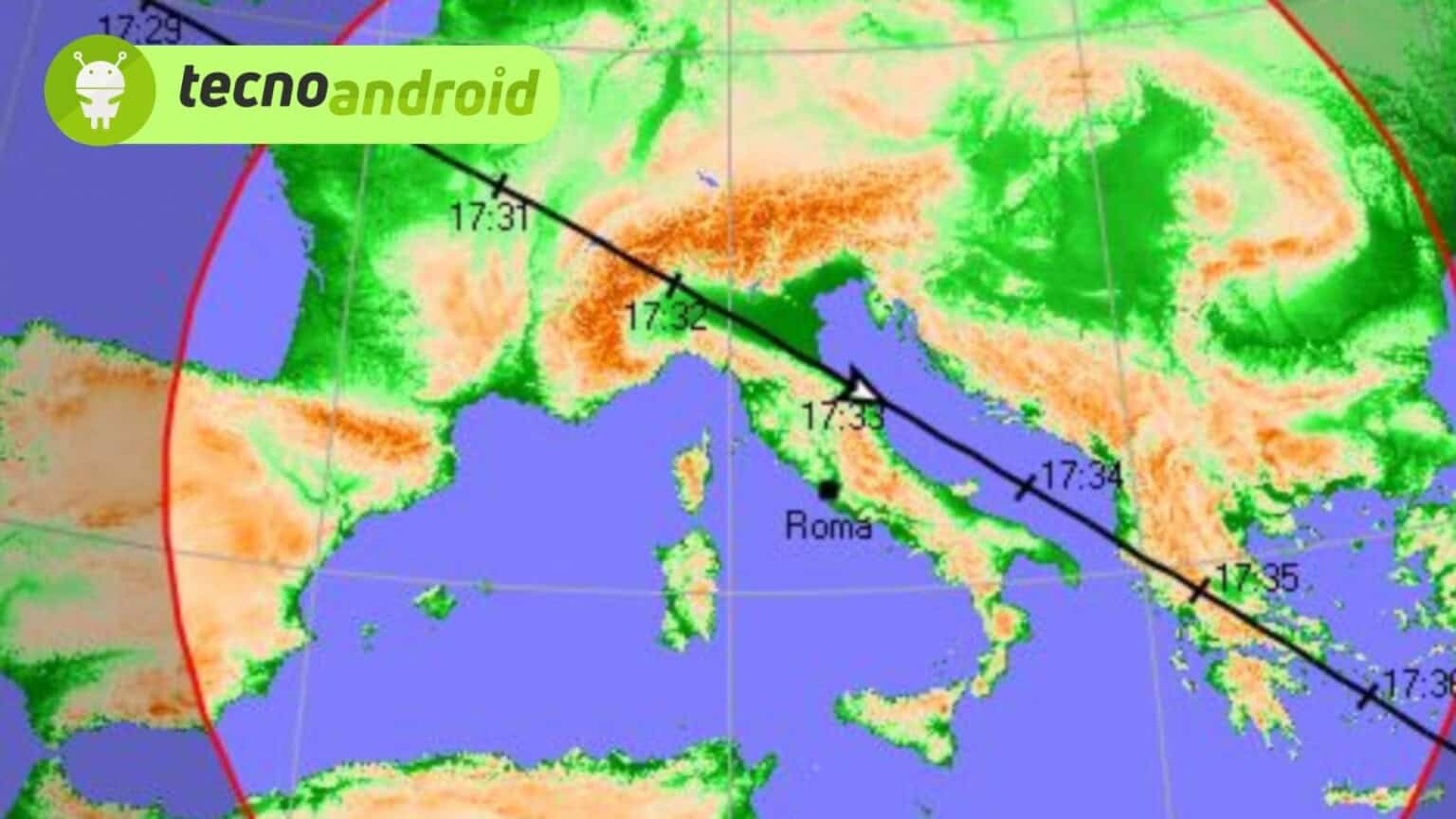 L’Italia coperta da uno spettacolo brillante dallo Spazio