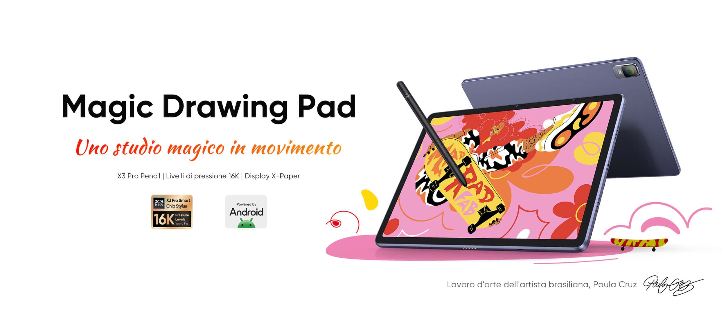 XPPen lancia Magic Drawing Pad: la prima tavoletta grafica portatile professionale