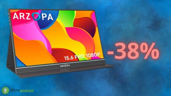 Monitor portatile da 15 pollici: scontato del 38% su AMAZON