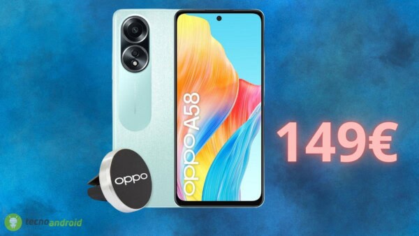 Oppo A58: smartphone economico in OFFERTA FOLLE su Amazon
