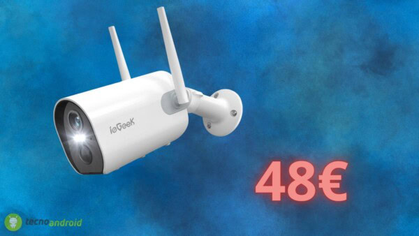 Telecamera WIFI da esterno con sconto di 40€: un prezzaccio su AMAZON