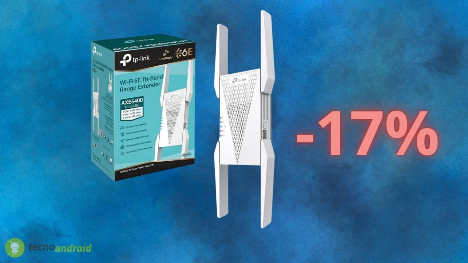 Ripetitore TP-LINK con WiFi 6E: lo sconto è INCREDIBILE su AMAZON
