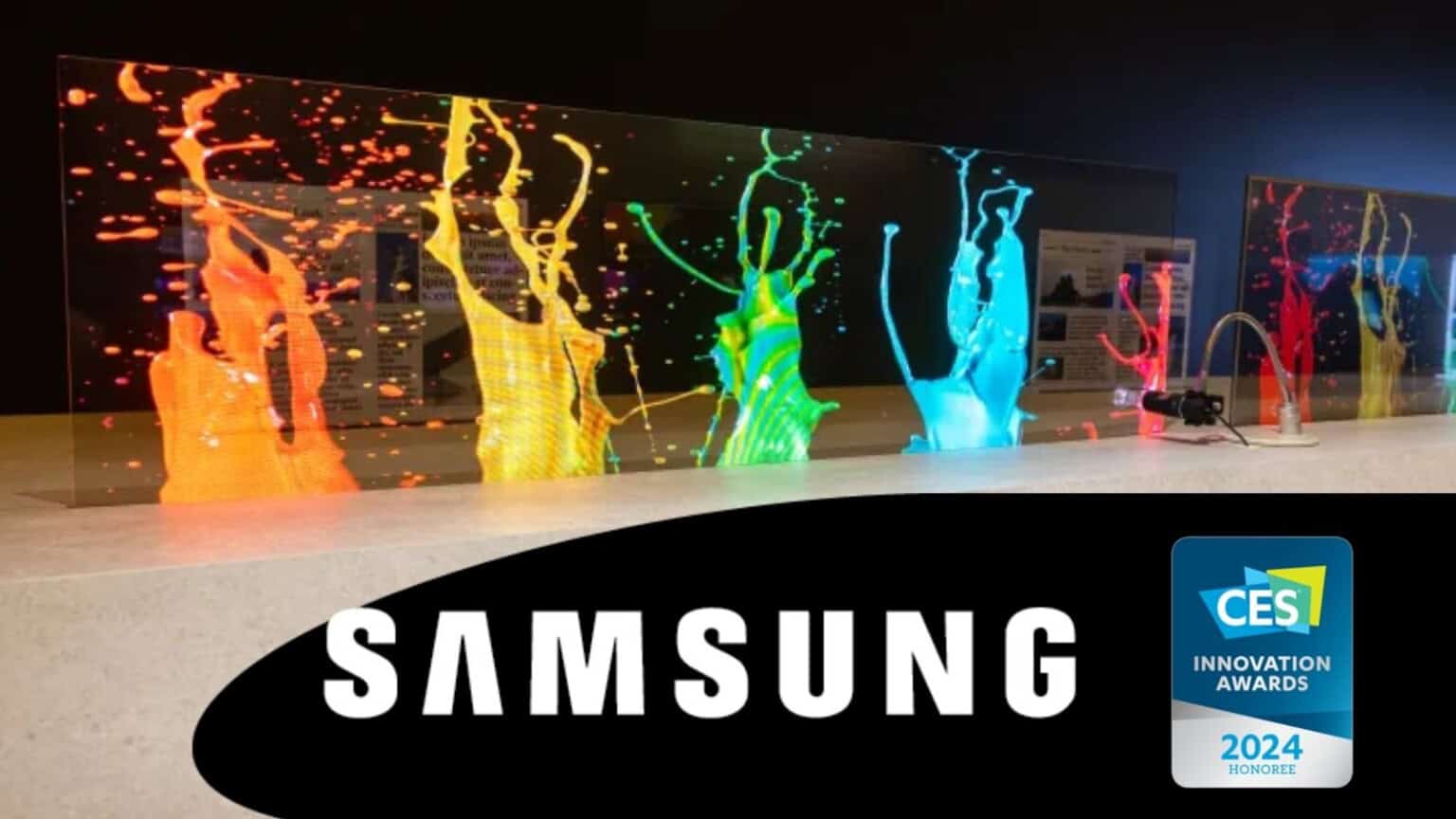 Samsung ha presentato, al CES 2024, un display MicroLED trasparente