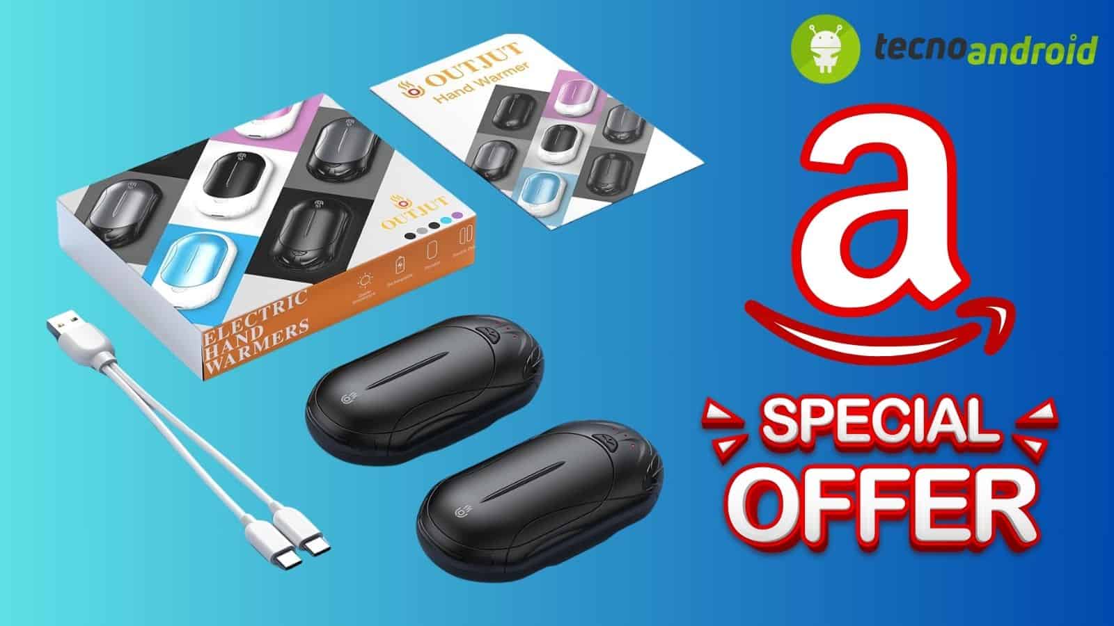 Scaldamani Portatile Con Vibrazione E Massaggio – Riscaldamento In 3 Secondi, Forma Simpatica, Ricarica USB E Cordino, Perfetto Per Viaggi E Campeggio