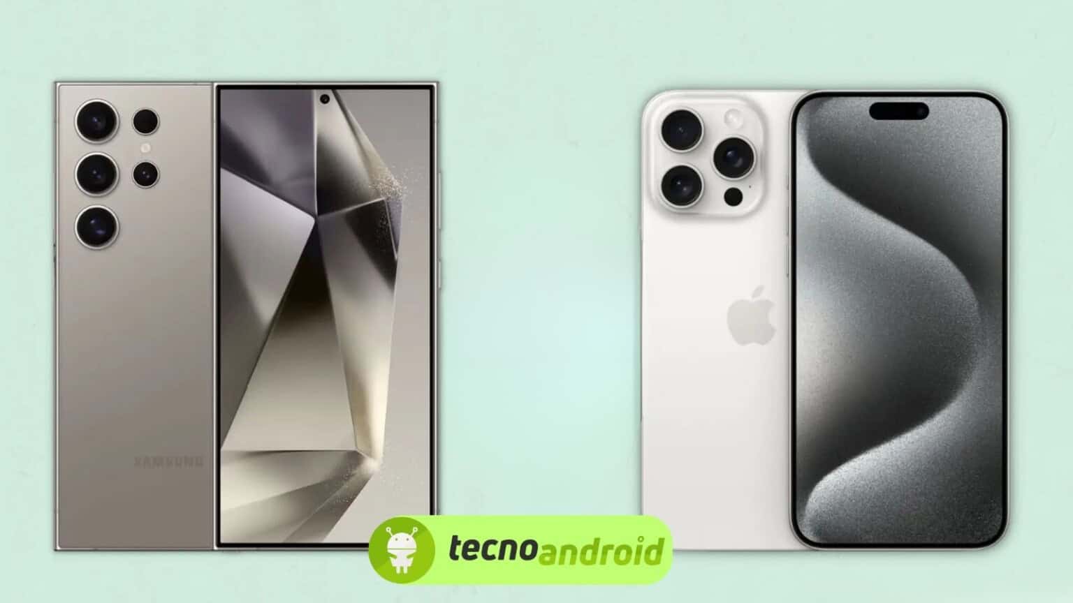 Sfida tra Samsung Galaxy S24 Ultra e Apple iPhone 15 Pro Max