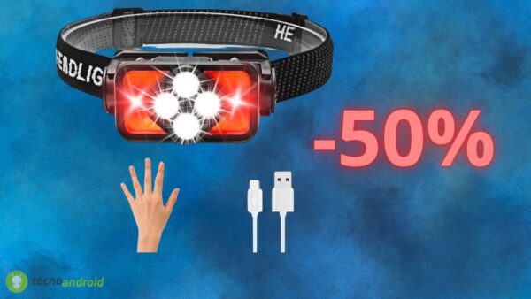 Torcia frontale in promozione del 50% su Amazon: che prezzo!