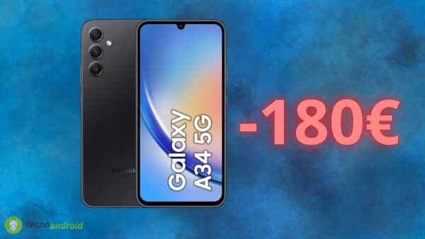 Sconto di 180€ sul Samsung GALAXY A34: non lasciatevelo scappare su AMAZON