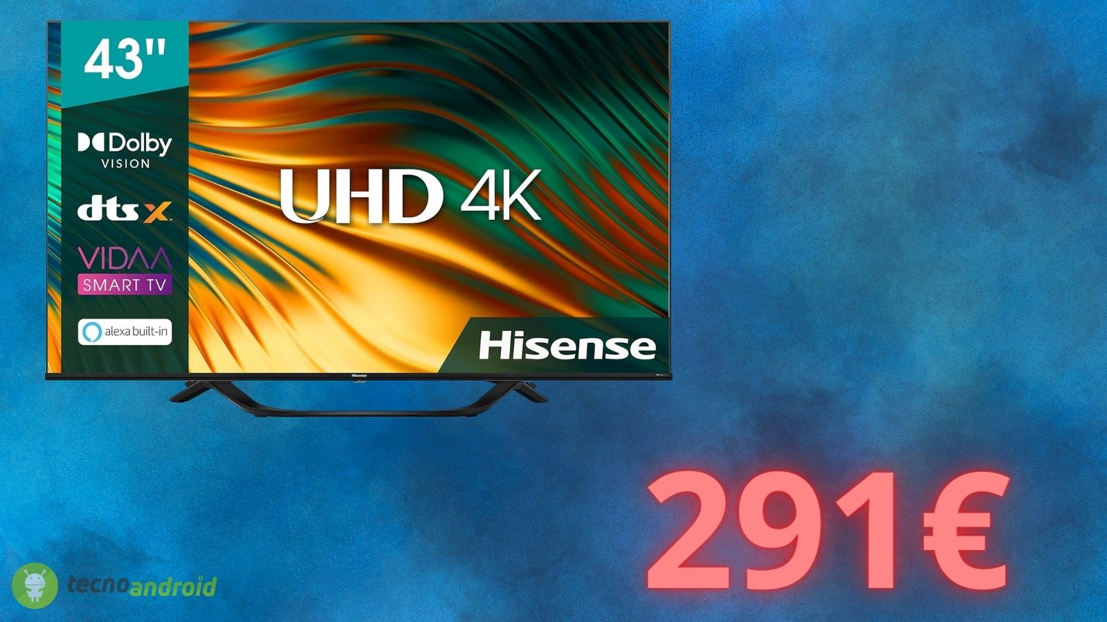 HISENSE: smart TV da 43 pollici in vendita a meno di 300€ su Amazon