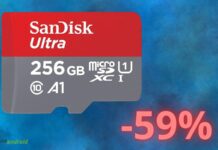 SanDisk, la microSD da 256GB è scontata del 59% su AMAZON