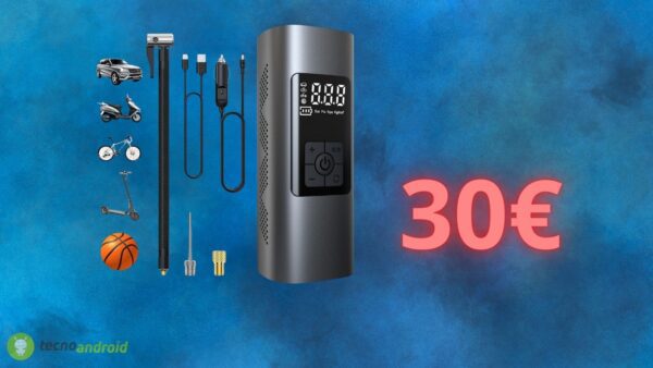 Compressore portatile per AUTO: solo 30€ oggi su Amazon